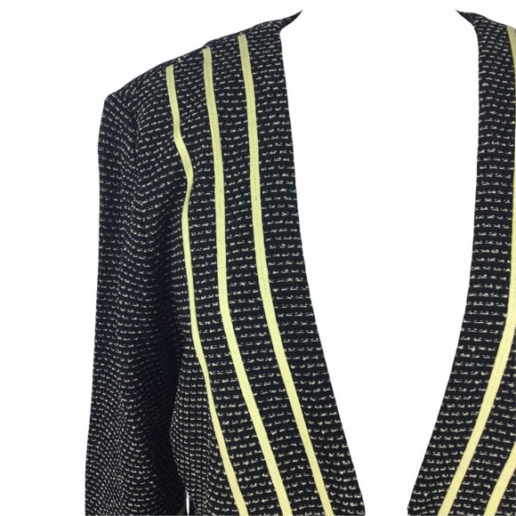 Ming Wang Black w/Yellow Accents Jacket, Medium - Picture 2 of 6